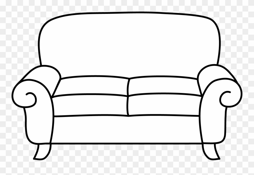 Clip Transparent Stock Sofa Coloring Page Free