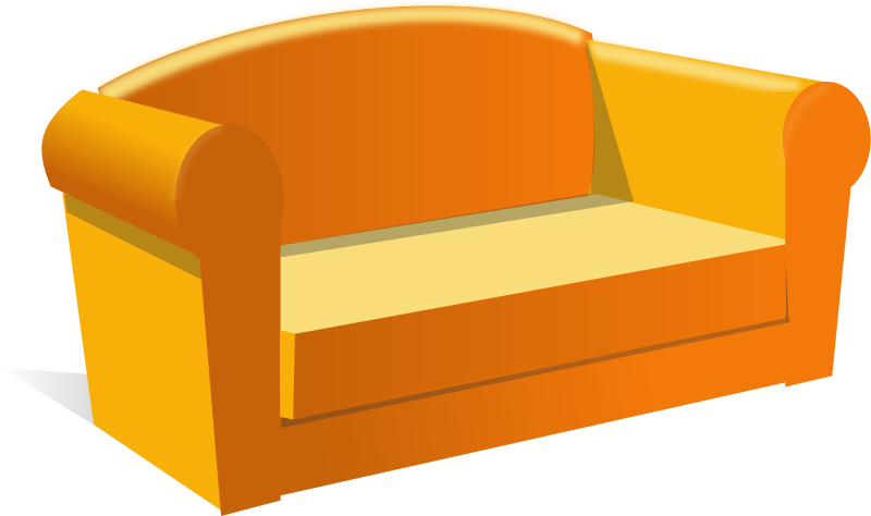 Couch clipart side view, Couch side view Transparent FREE