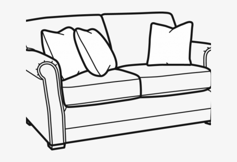 Drawn Couch Side View