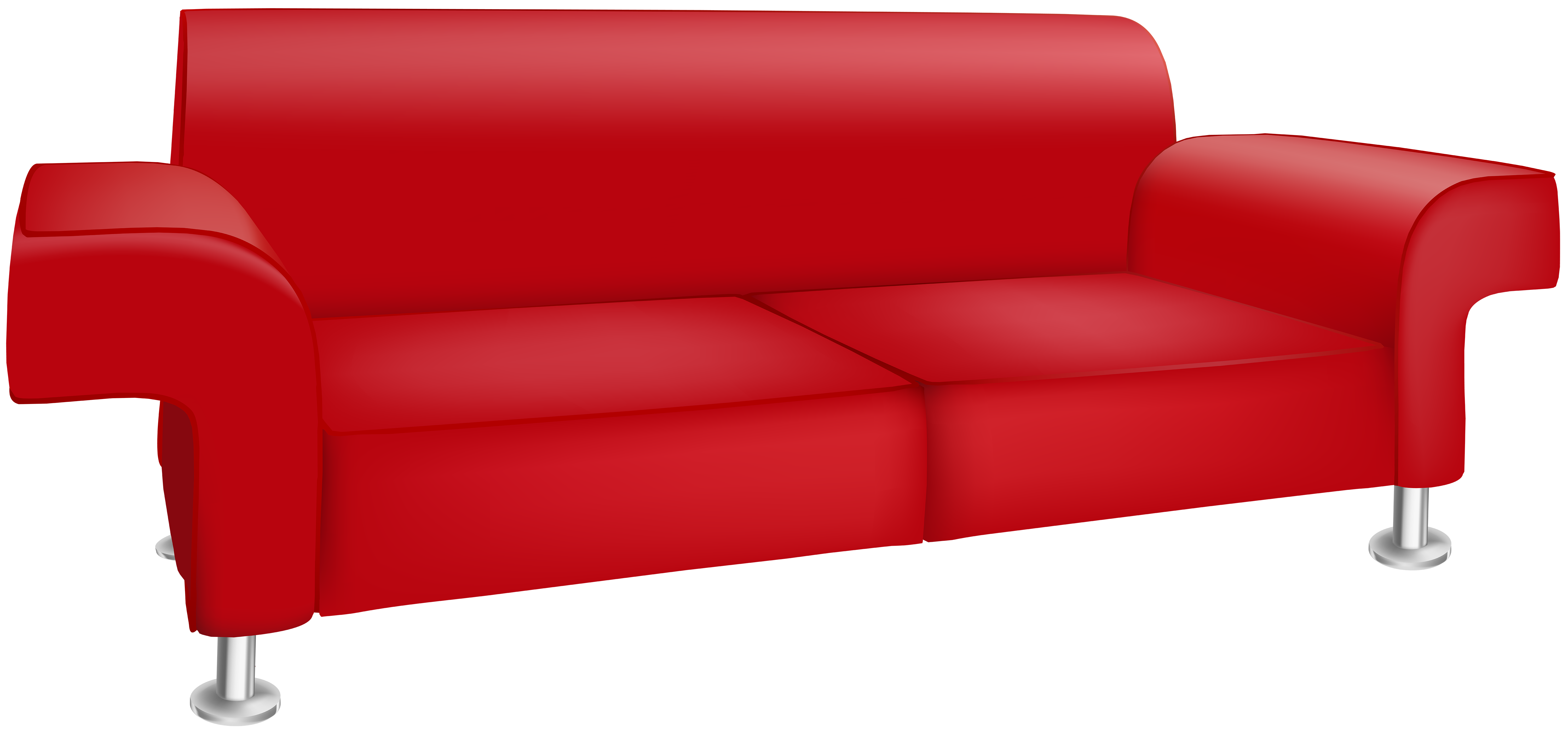 Red Sofa Transparent Clip Art PNG Image