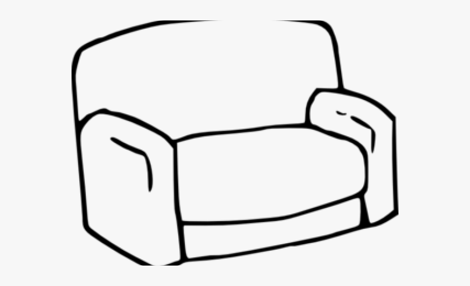 Couch clipart simple.