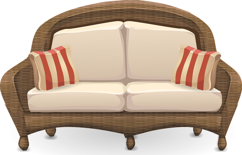 Couch clipart wooden.