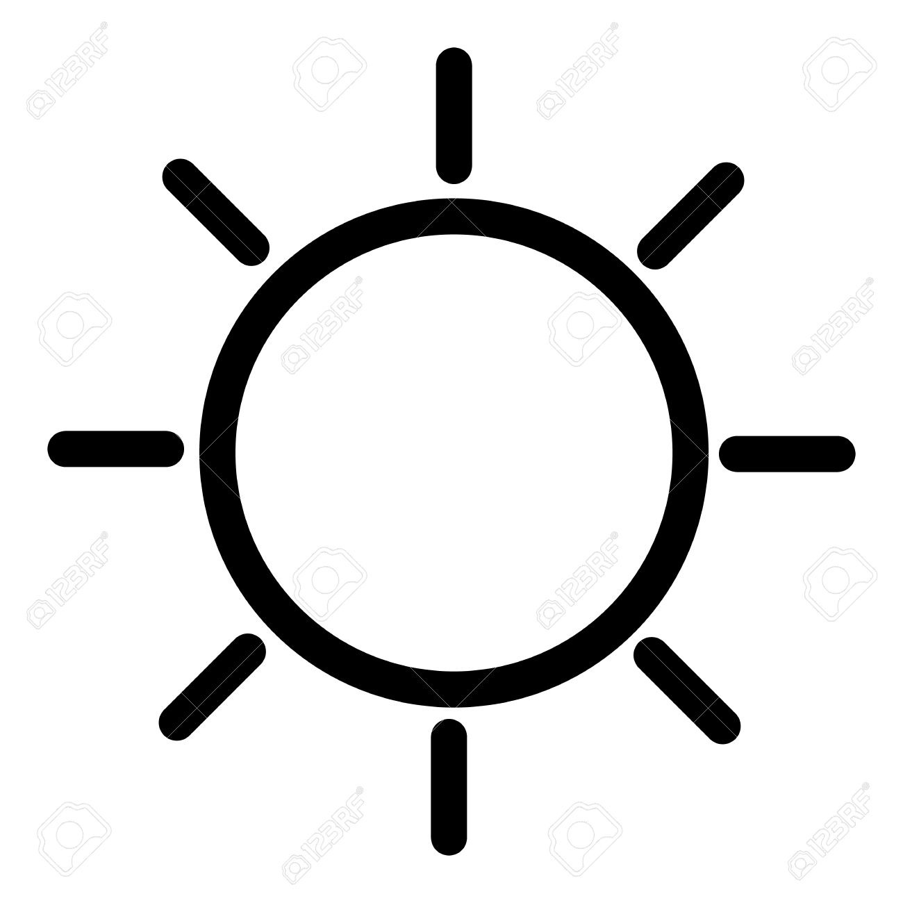 Weather web icon with sun