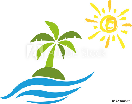 Insel, Sonne, Palme, Tropical island