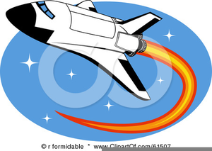 Animated space shuttle.