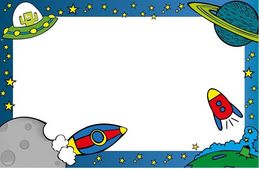 Space clipart border.