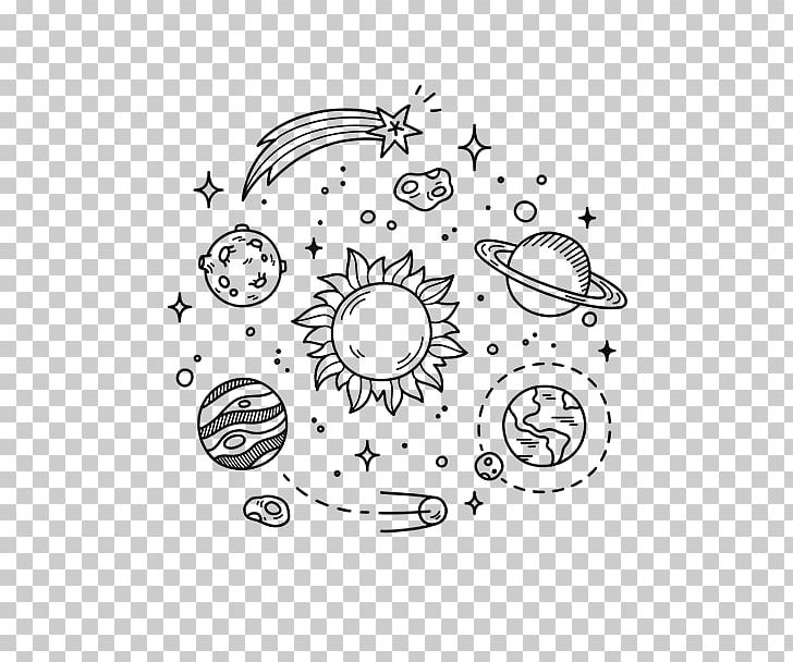 space clipart doodle