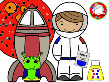 Space kids clipart.