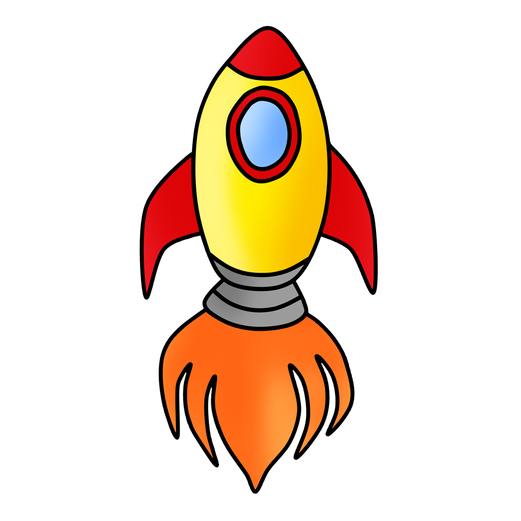 Free Space Rocket Clipart Digital Download