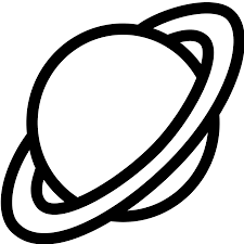 Image result for saturn clipart black and white
