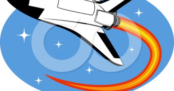 space shuttle clipart easy