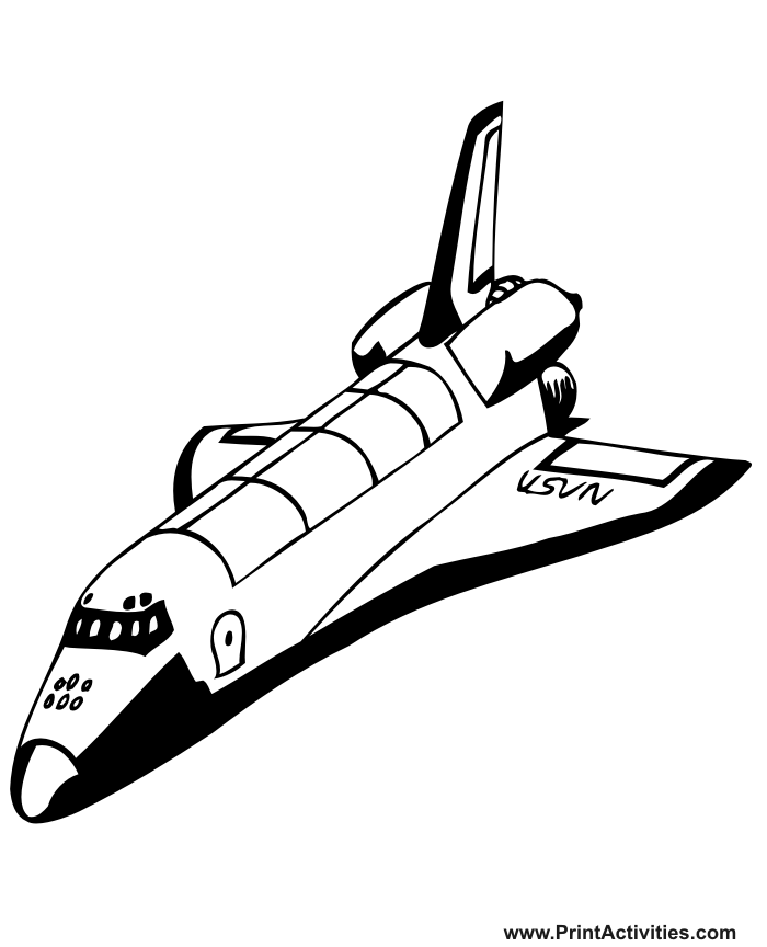Free Space Shuttle Coloring Page, Download Free Clip Art