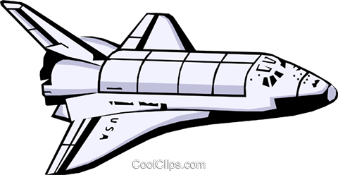 Space shuttle Royalty Free Vector Clip Art illustration