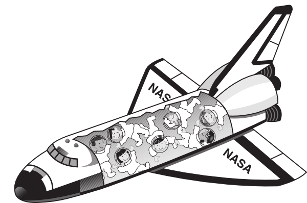 space shuttle clipart realistic