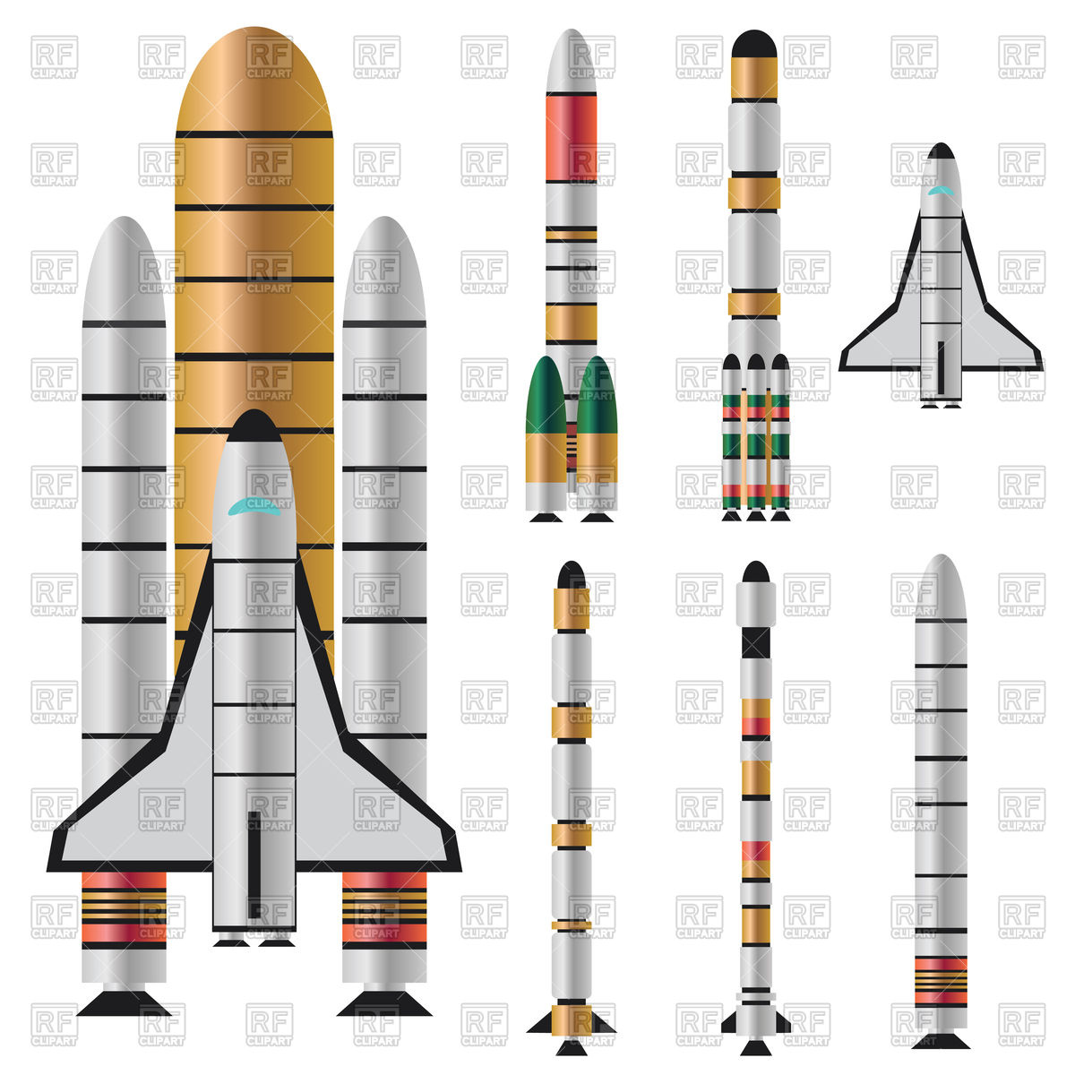 Collection of Space shuttle clipart