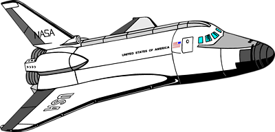 Space shuttle clipart.