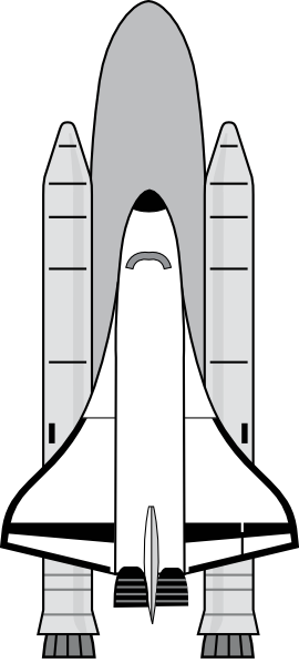 Space shuttle clipart