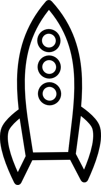 spaceship clipart outline