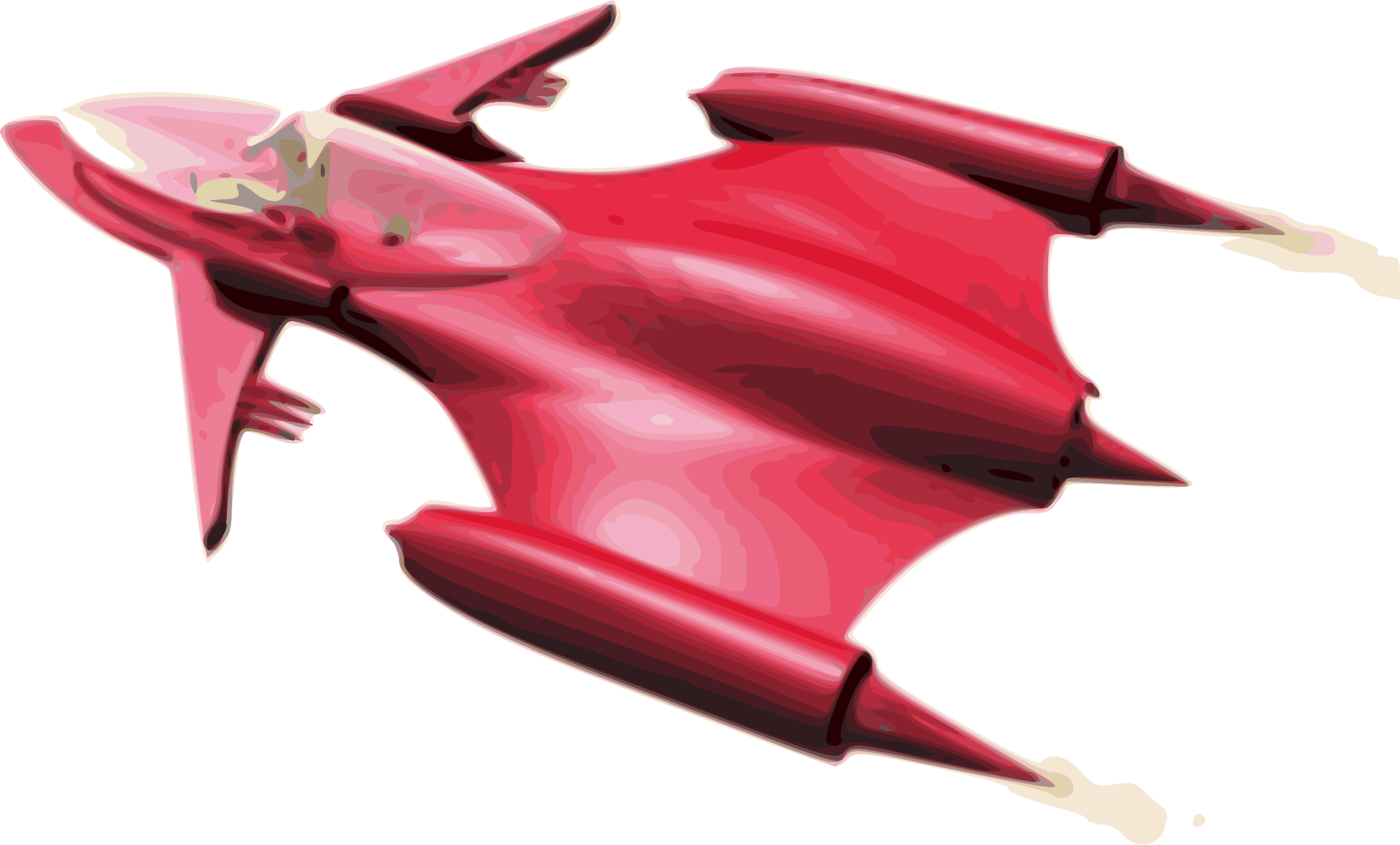 Red Spaceship Vector Clipart image