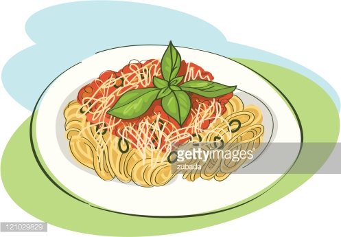 Spaghetti Bolognese Clipart Image