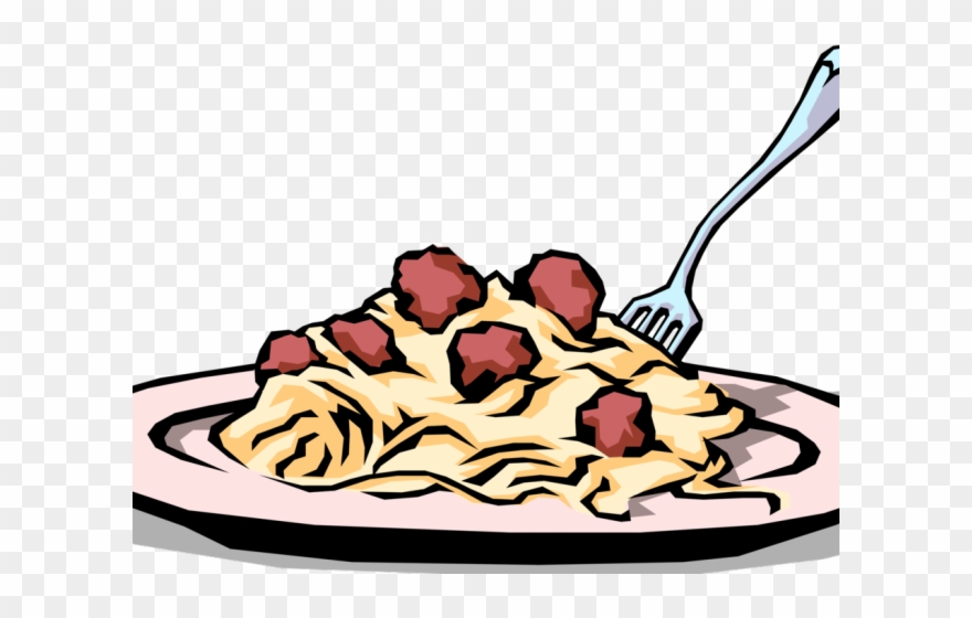 Drawn Pasta Spaghetti Meatball Clipart
