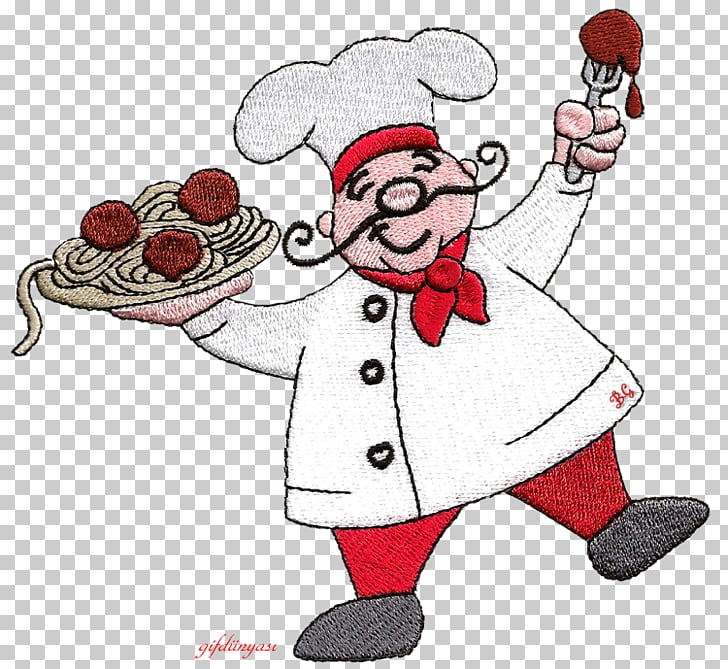 Spaghetti with meatballs Chef Food Red Scarf, others PNG