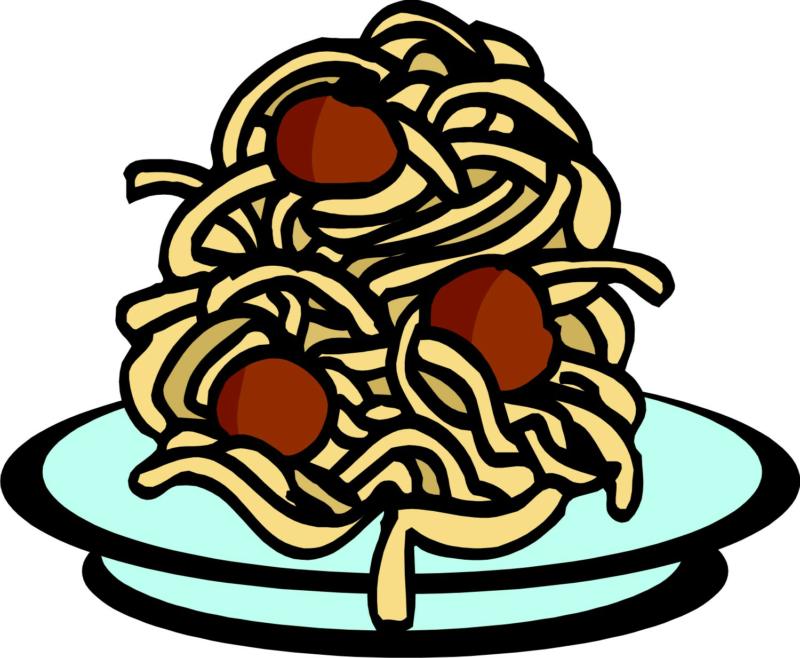 Spaghetti dinner clipart.