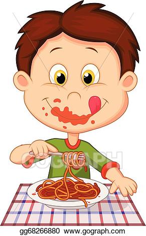 spaghetti clipart kid