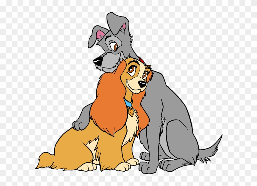 Lady And The Tramp Hug Clipart The Tramp Scamp Trusty