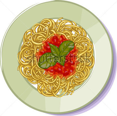 Spaghetti plate top.