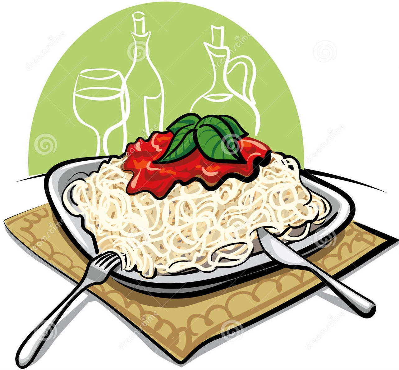 Spaghetti Dinner Clipart