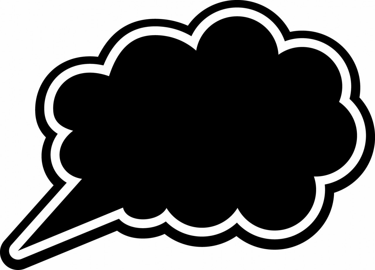 Free Speech Bubble Clipart Black And White, Download Free