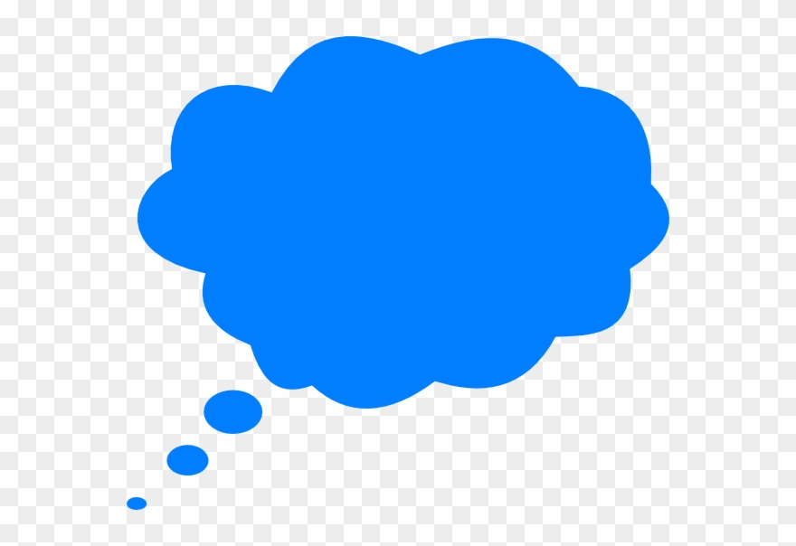 Download Thought Bubble Blue Clipart Speech Balloon