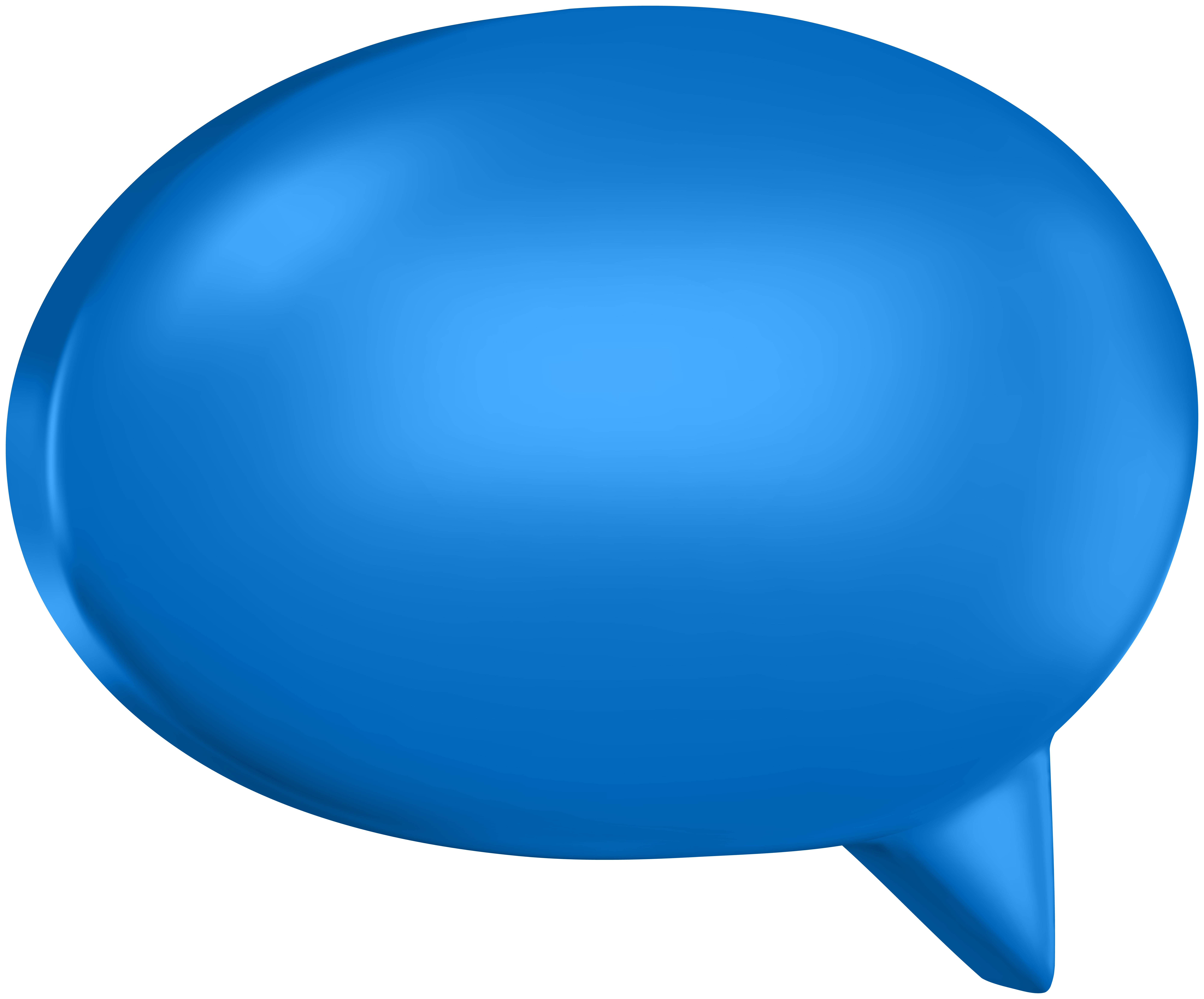 Blue Speech Bubble Clip Art Image
