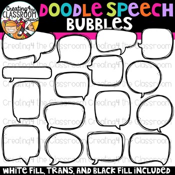 speech bubble clipart doodle