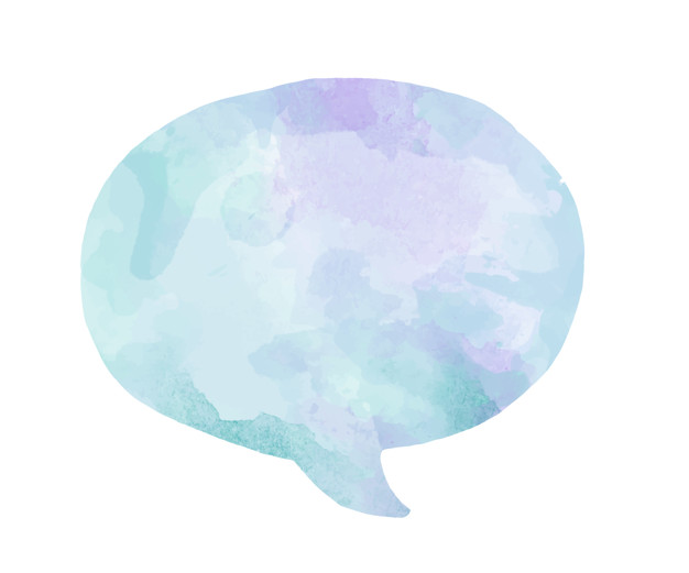 Colorful watercolor speech bubble Vector