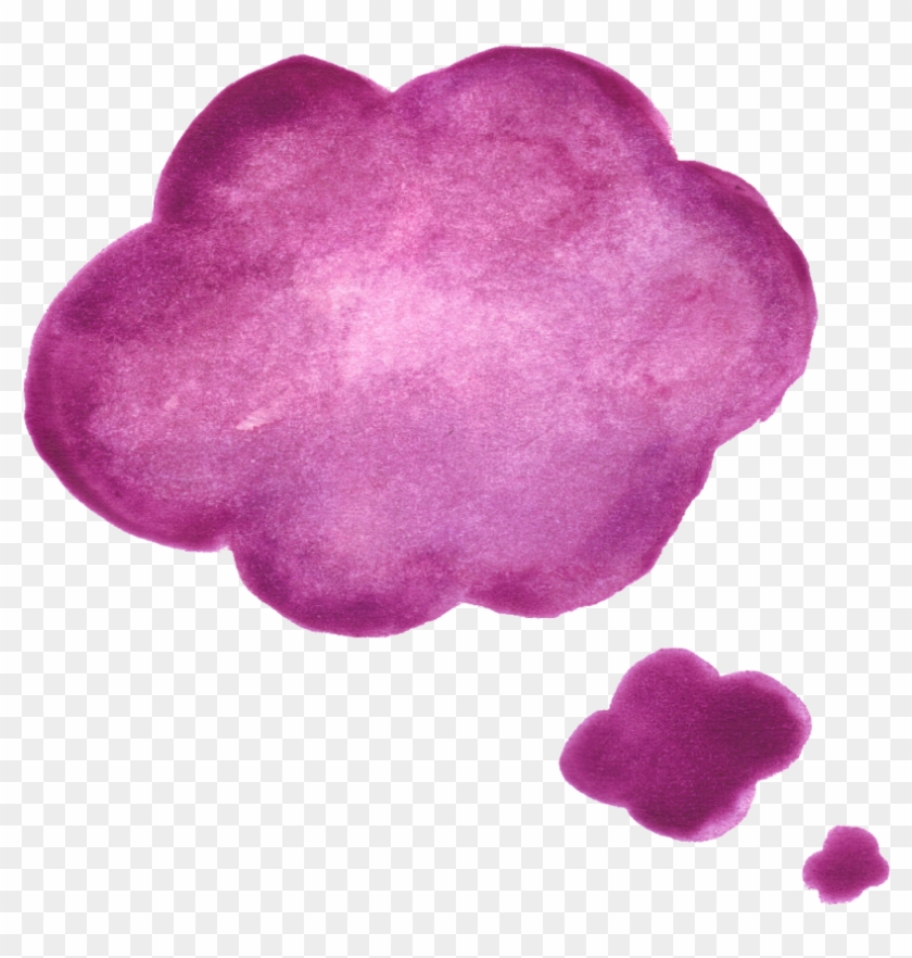 Purple watercolor speech.