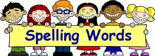 Spelling words clipart.