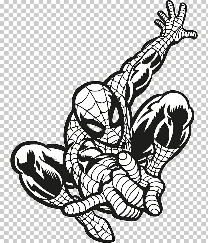 Spiderman back black.