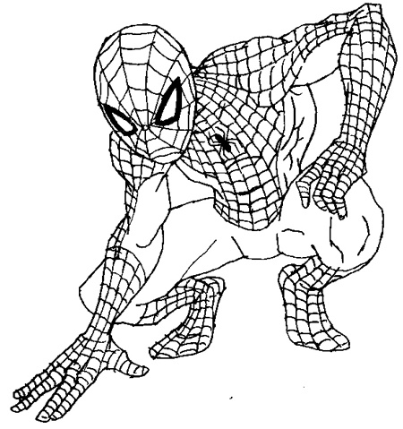 spider man clipart drawing