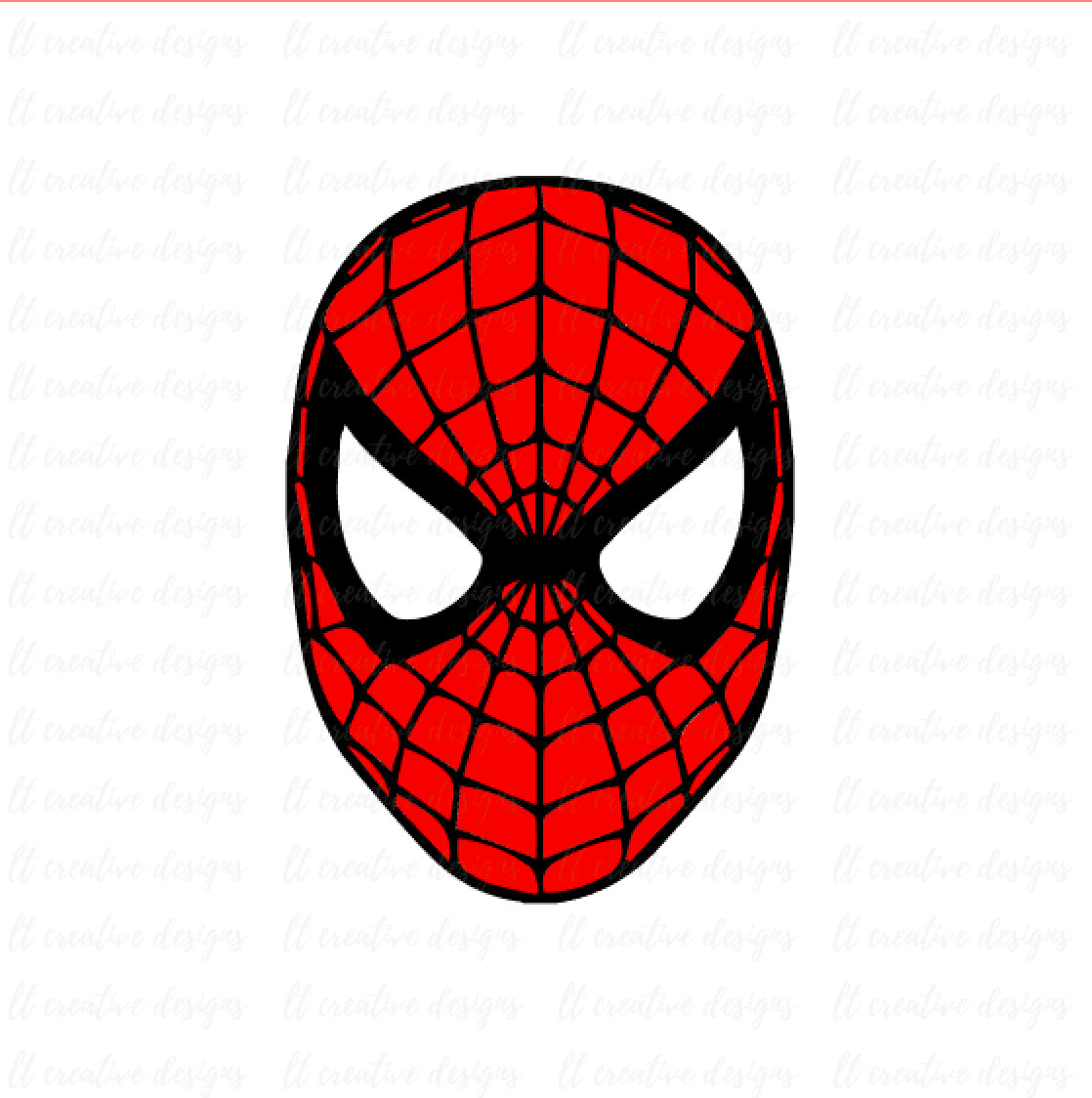 Spiderman face clipart.