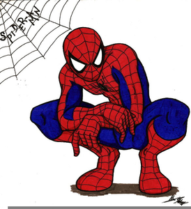 Spider Man Black And White Clipart