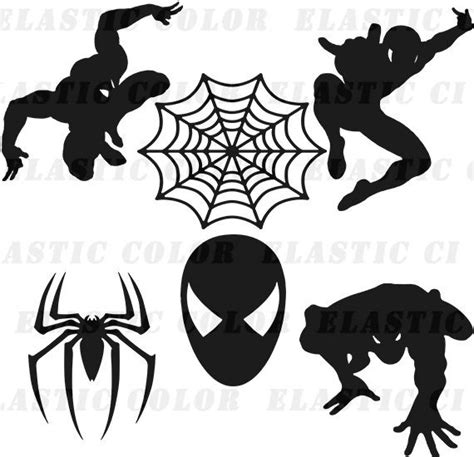 Spiderman clipart silhouette.