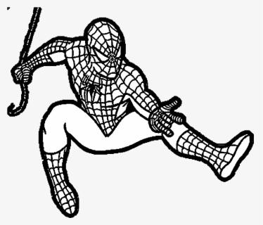 Free Spiderman Black And White Clip Art with No Background