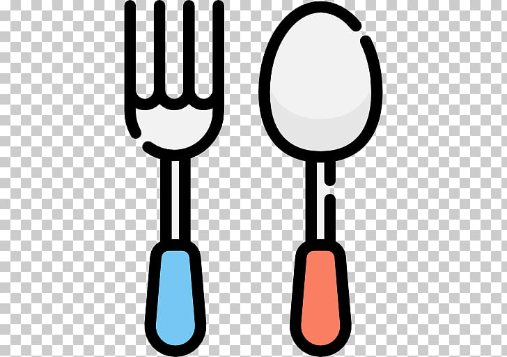 Fork Spoon Eating Meal, Cartoon spoon fork, blue fork and