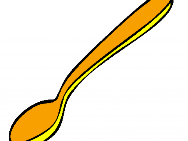 Spoon clipart colored.