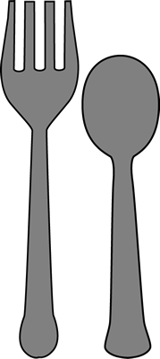 Fork and Spoon Clip Art Image