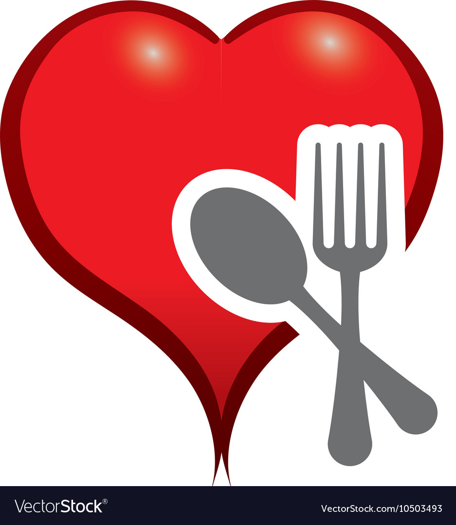 Heart fork spoon.