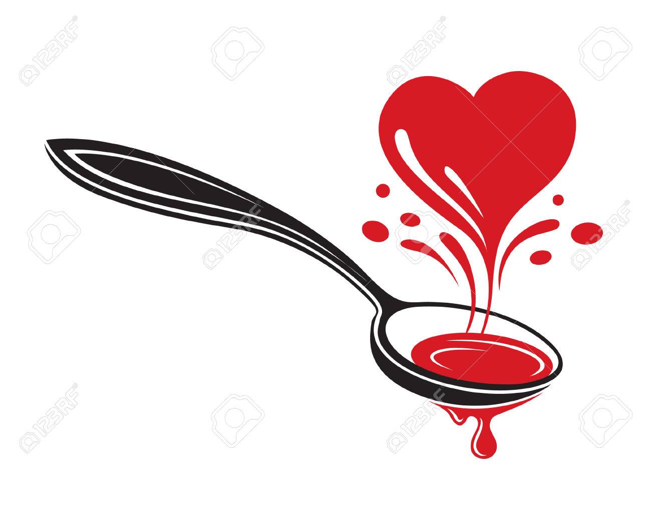Spoon clipart heart.