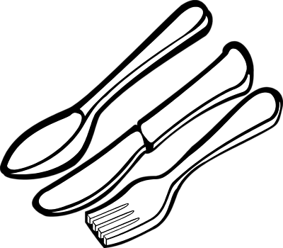 Spoon Clipart Black And White